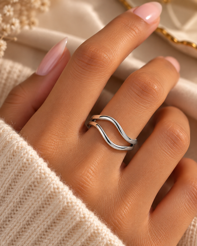 Bague Vague Entrelacée