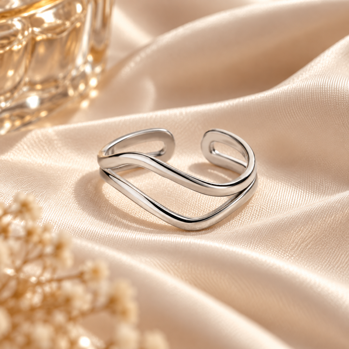 Bague Vague Entrelacée