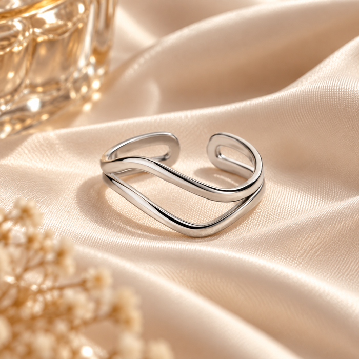 Bague Vague Entrelacée